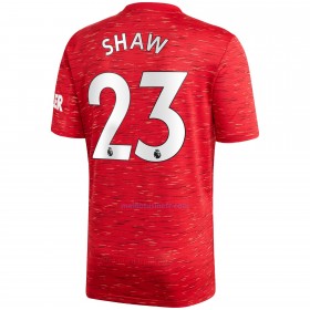 Maillot de Foot Manchester United Luke Shaw 23 Domicile 2020-21